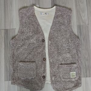Men's Brown Knit Sweater Vest